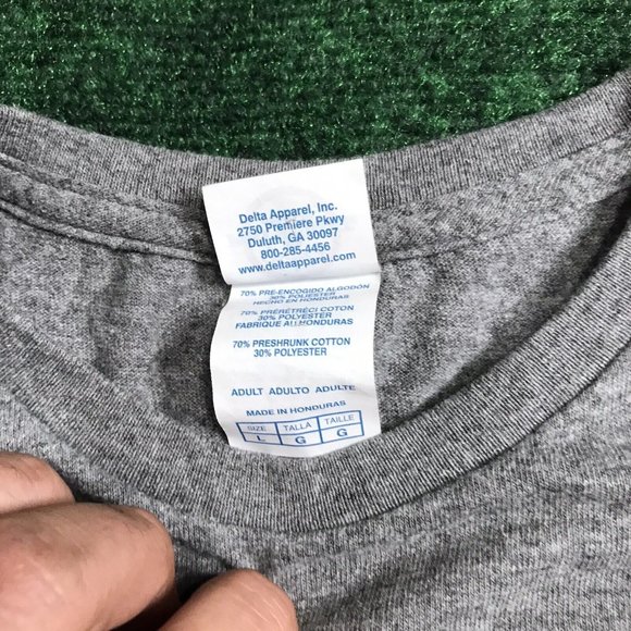 Philadelphia Pennsylvania USA Mens T-Shirt Size L Grey Crew Neck Short Sleeve - Picture 4 of 6